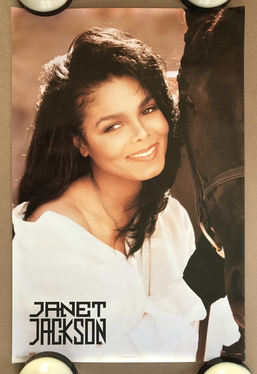 Vintage Original 1990s Janet Jackson Rhythm Nation Poster Music