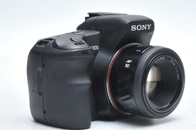 Sony Alpha a200 DSLR Camera W/Minolta 50mm F1.7 Lens Kit | eBay