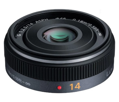 Panasonic Lumix G 14mm f/2.5 Lens H-H014 w Caps for Panasonic M4/3