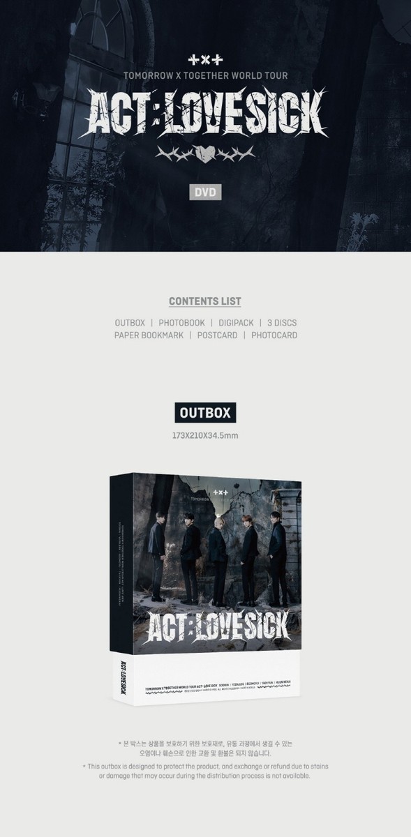 TXT - 2022 WORLD TOUR ACT : LOVE SICK IN SEOUL DVD | eBay