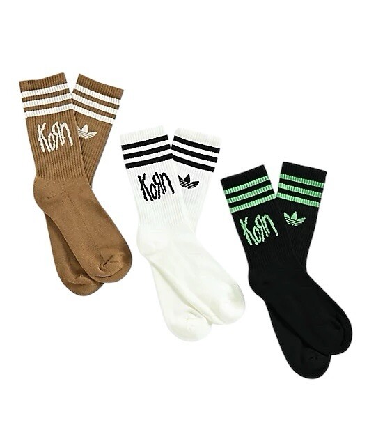 Adidas x Korn Socks Follow The Leader Limited Edition 3 Pack Large