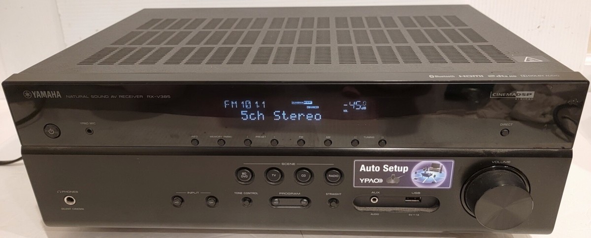 Yamaha RX-V385 5.1-Channel 4K Ultra HD AV Receiver w/ Bluetooth