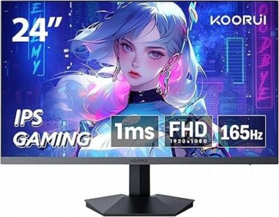 KOORUI 24-inch Gaming Monitor 165Hz 1ms (GtG) Fast IPS Panel FPS