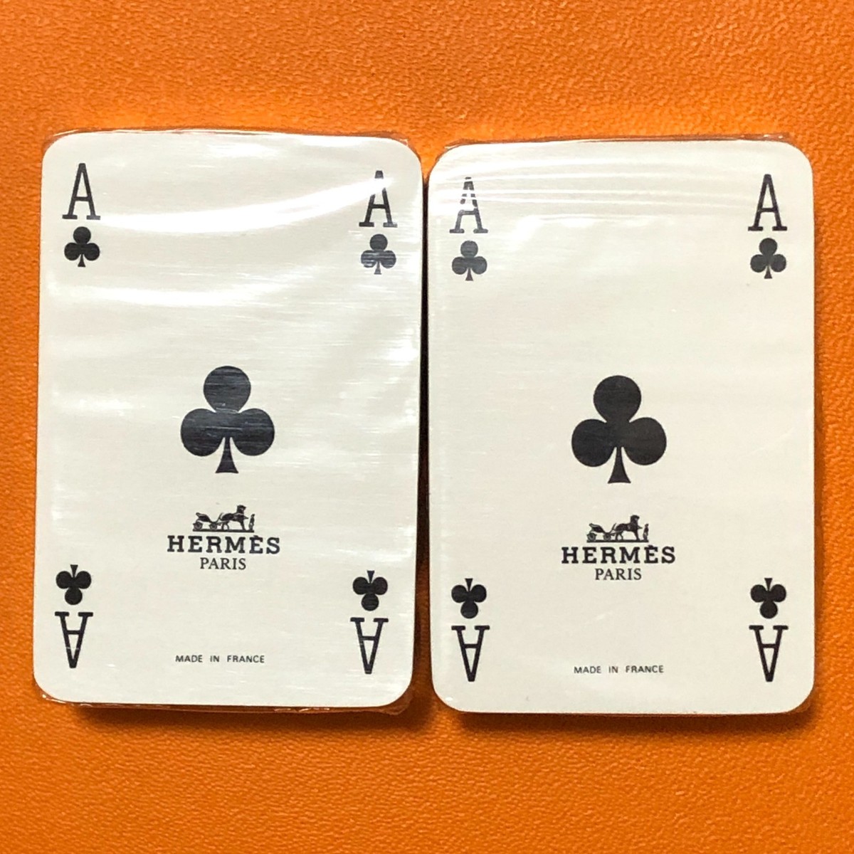 MINT Unsealed HERMES Mini Playing Cards Trump 2 Decks France