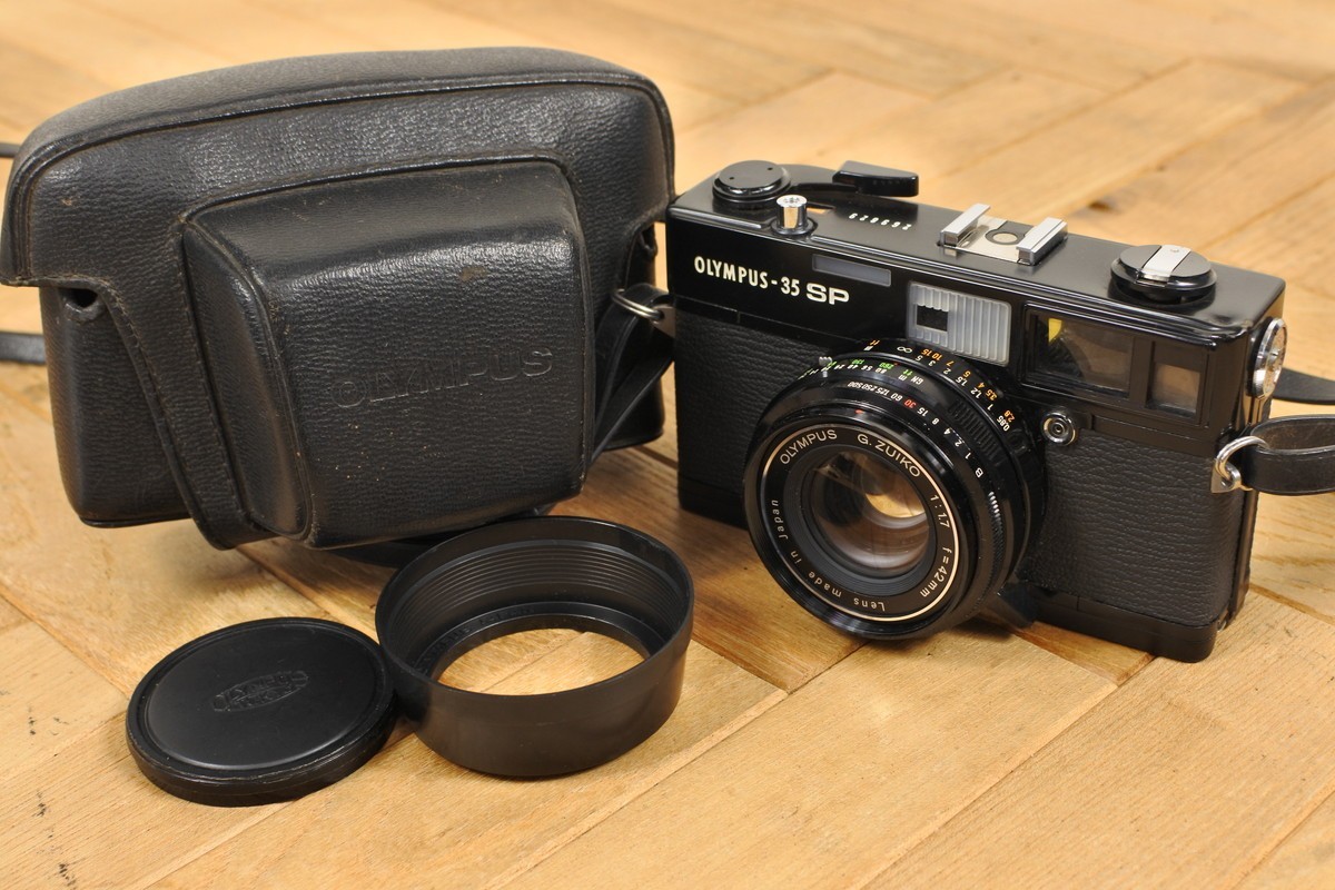 Olympus 35 SP 35mm Rangefinder Film Camera Black from Japan, Meter