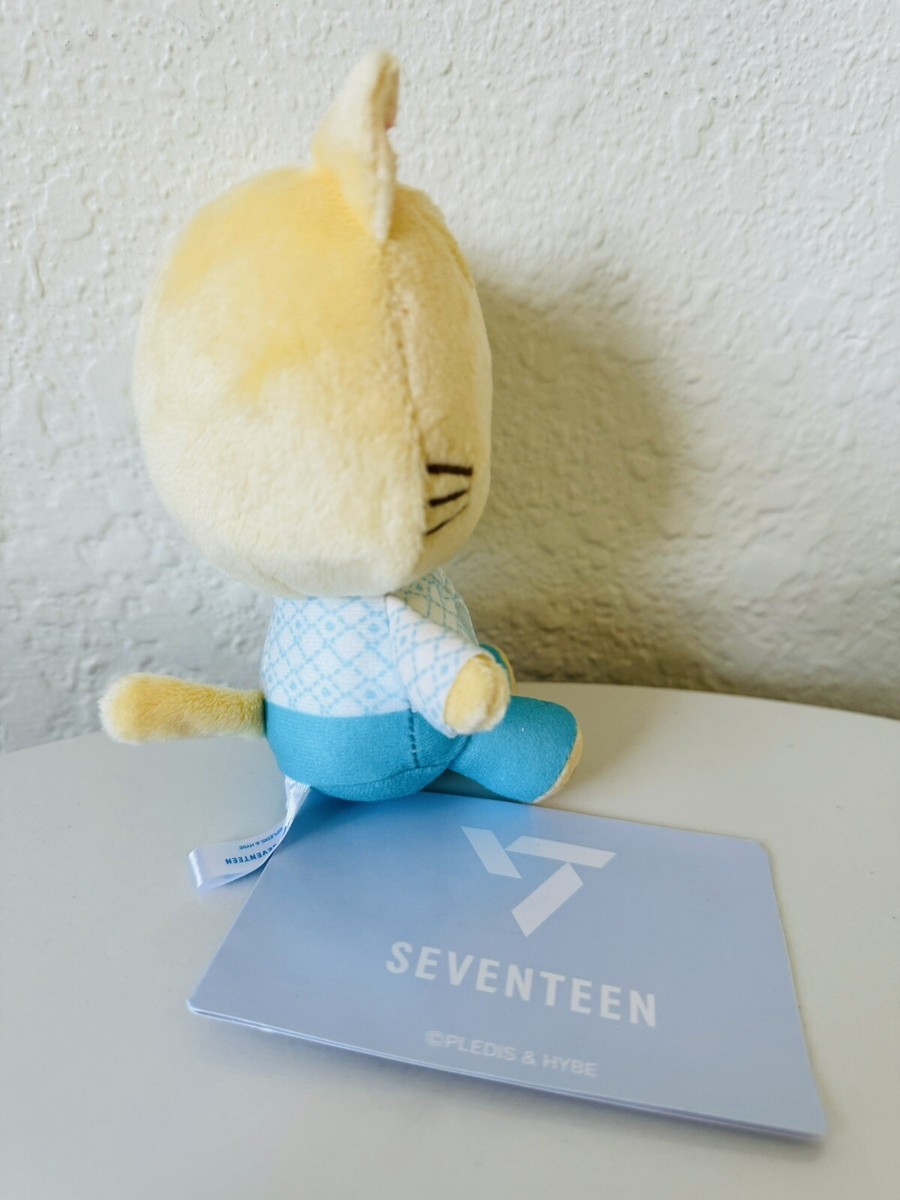 NWT Seventeen Kpop Sega WooZi Mini Plush Cat Keychain RARE Japan
