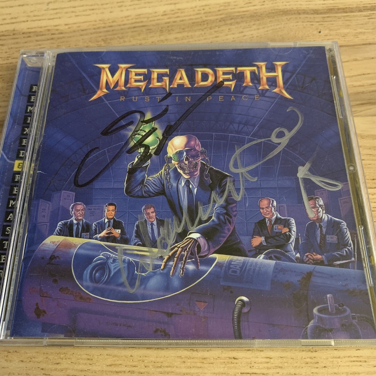 Megadeth Rust In Peace CD Signed Autographed By Dave Mustaine