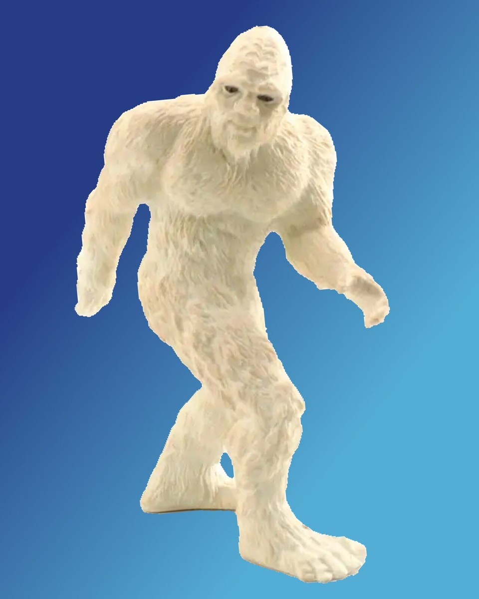 Bigfoot White Sasquatch Figure 5in Yeti Cryptid Hairy Man Figure