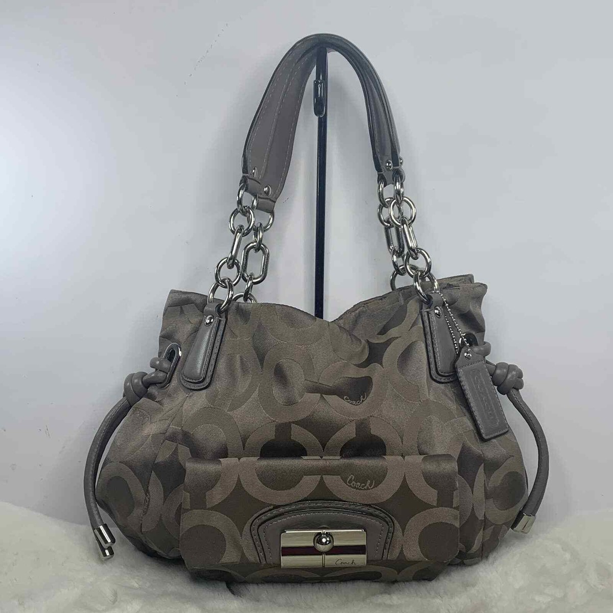 Coach Kristin Op Art Sateen Satchel Purse #14768 | eBay