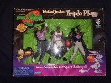 Vintage 1996 Space Jam Michael Jordan Triple Play 3 Figure Set