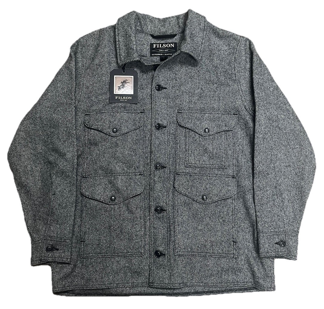 Filson Mackinaw Wool Cruiser - L - NEW 20229228 MADE IN USA Gray