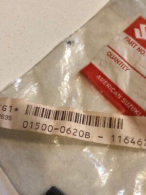 NOS OEM Genuine Suzuki Motorcycle Bolt P/N 01500-0620B NEW | eBay