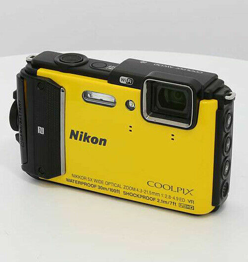 Nikon COOLPIX AW130 Digital Camera W. 5x Zoom Lens Yellow | eBay