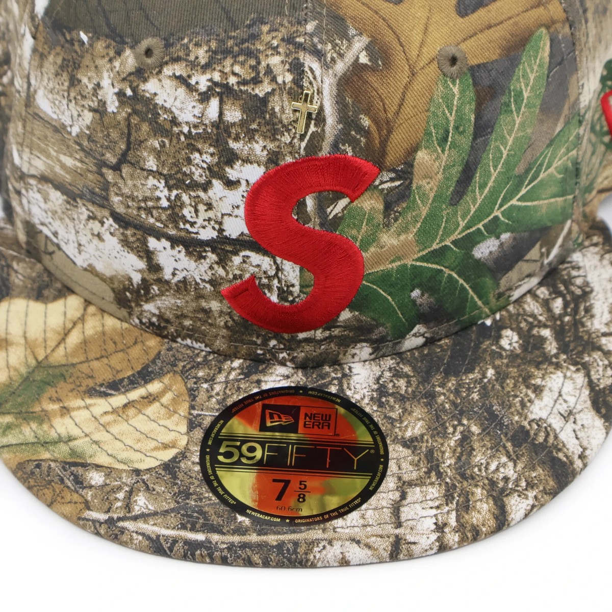 Supreme Gold Cross S Logo New Era RealTree Camo | eBay