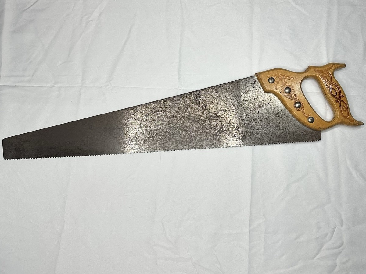 Vintage Sandvik 271 Sweden Woodworking Hand Saw Decorative Dragon
