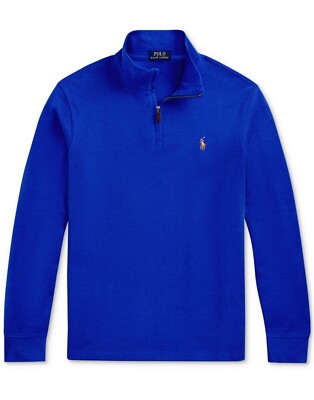 POLO RALPH LAUREN Men's Estate-Rib Sapphire Star Quarter Zip