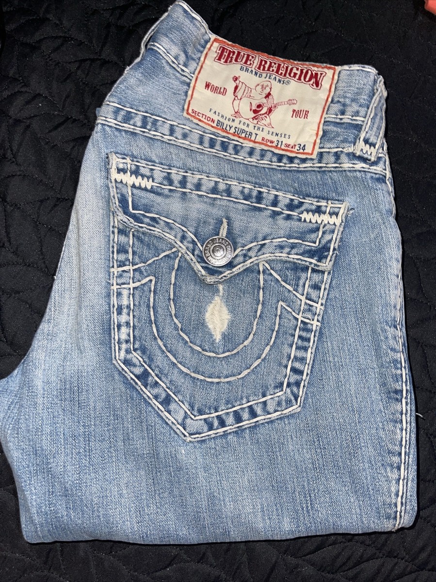 vintage true religion jeans Billy Super T Size 31 Damage Design | eBay