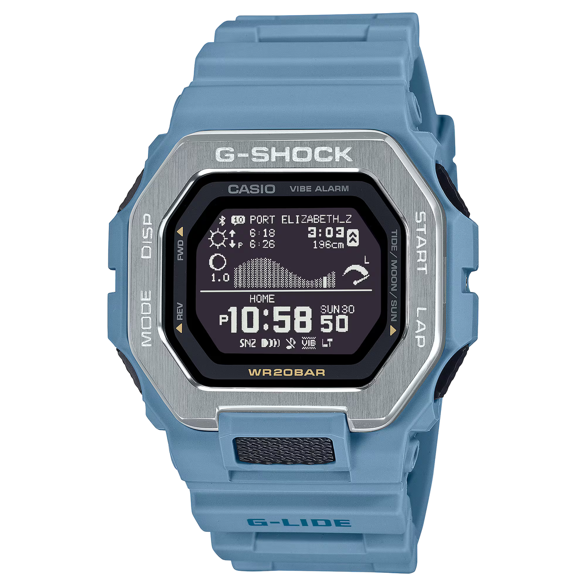 CASIO G-SHOCK GBX-100-2A G-LIDE BLUETOOTH BLUE DIGITAL WATCH | eBay