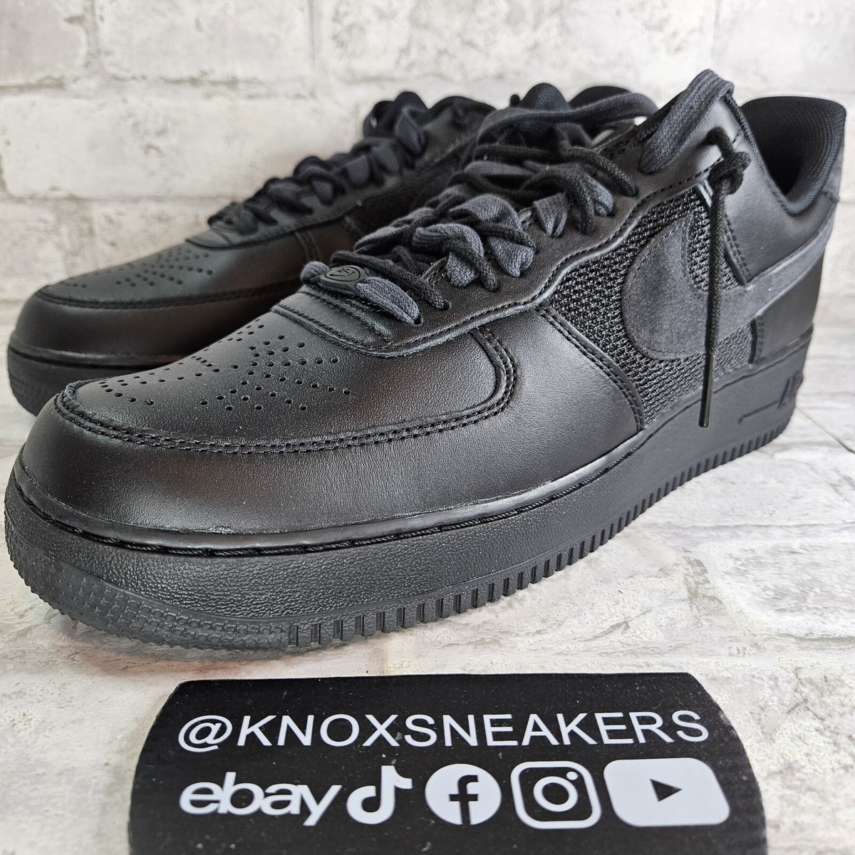 Nike Air Force 1 x Slam Jam Black Off Noir AF1 DX5590-001 Men's