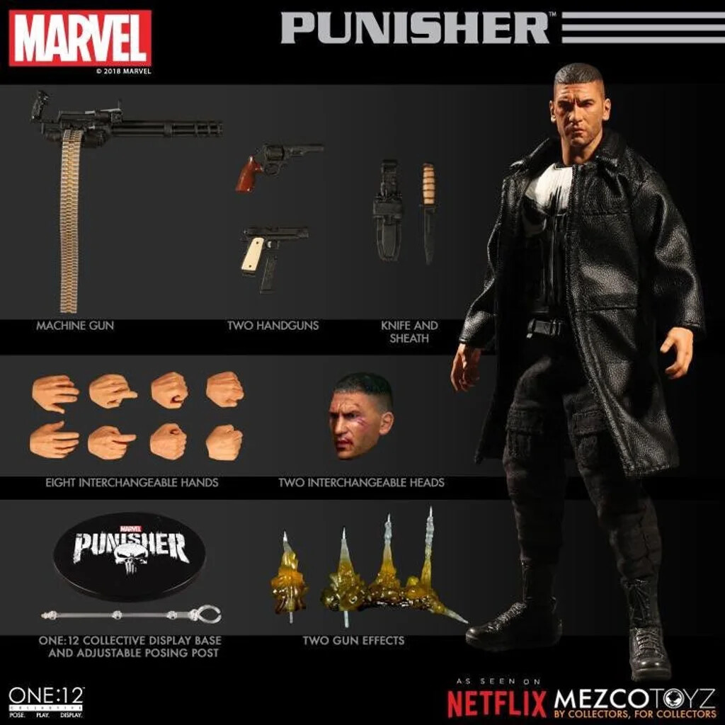 The One:12 Collective Marvel Netflix Punisher Action Figure by