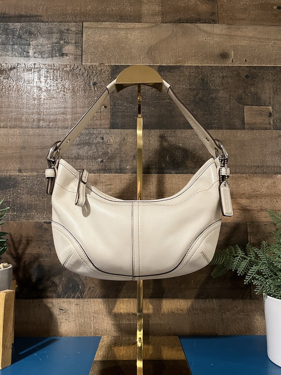 Coach Leather Hobo Y2K White Purse | eBay