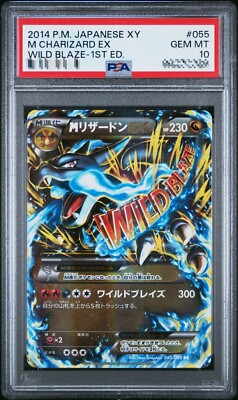 PSA 10 M Charizard EX 055/080 RR Wild Blaze 1ED XY2 Pokemon Card