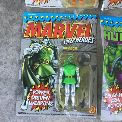 Vintage Lot of 4 1990's Toy Biz Marvel Super Heroes Vintage