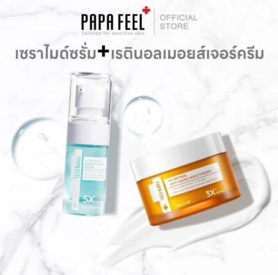 PAPA FEEL 5X Ceramide Recover Cream + Moisture Cream + Anti-Aging