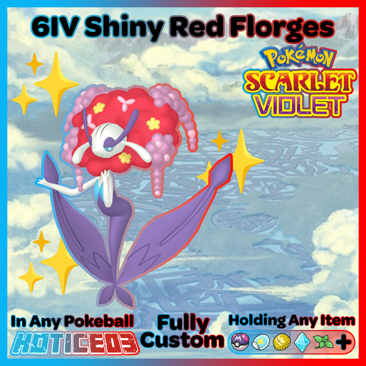 ✨ Shiny Red Florges 6IV ✨ Pokemon Scarlet & Violet 🚀 Fast 🚀 | eBay