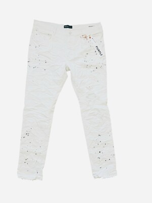Purple Brand Jeans Mens Slim Fit Optic White P001 $265 Size 40/34