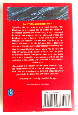 Advanced Fighting Fantasy Gamebook Blacksand! Steve Jackson RPG