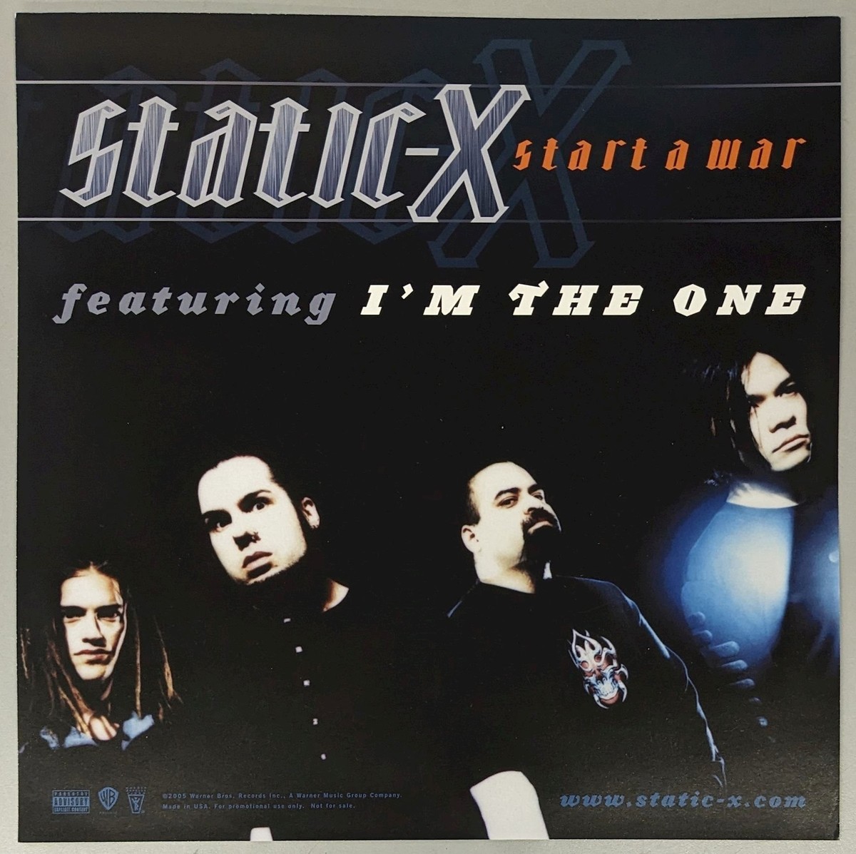 2005 Static-X Start a War Feat I'm The One Double Sided Promo