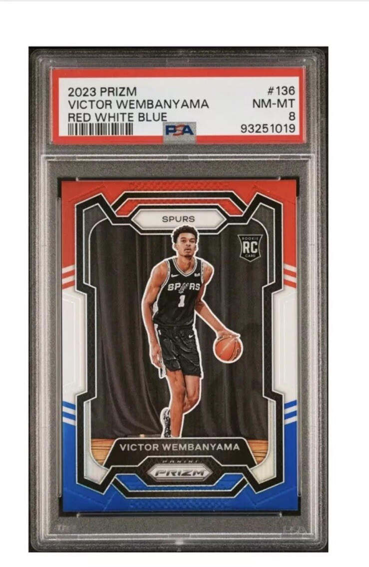 2023 Panini PRIZM Victor Wembanyama #136 Red White Blue Rookie RC