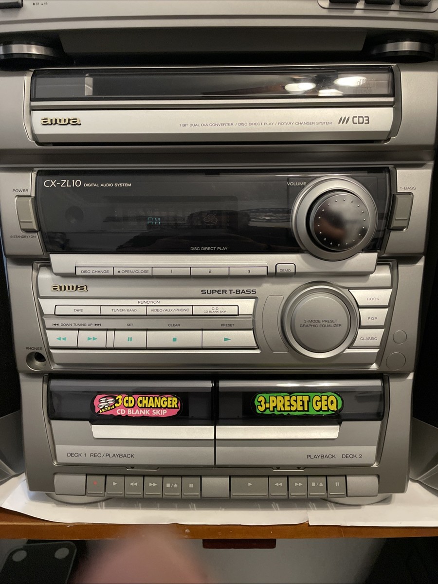 AIWA CX-ZL10 Stereo, PX E860 Turntable, Remote, Antenna & Manuals