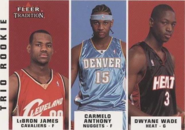 2003-04 Fleer Tradition - Trio Rookie LeBron James, Dwyane Wade