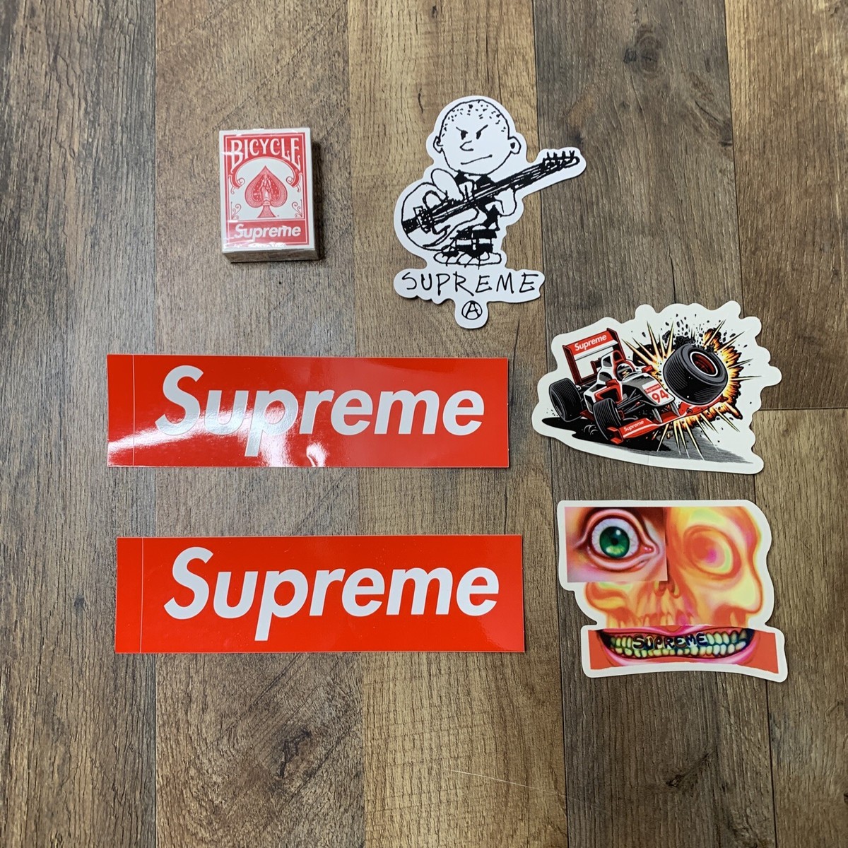 New Supreme FW21 Stickers Rocker Face box logo Race lot Playing