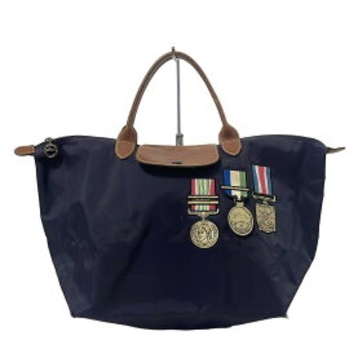 Longchamp Jeremy Scott collaboration Tote Bag Leather Navy medal