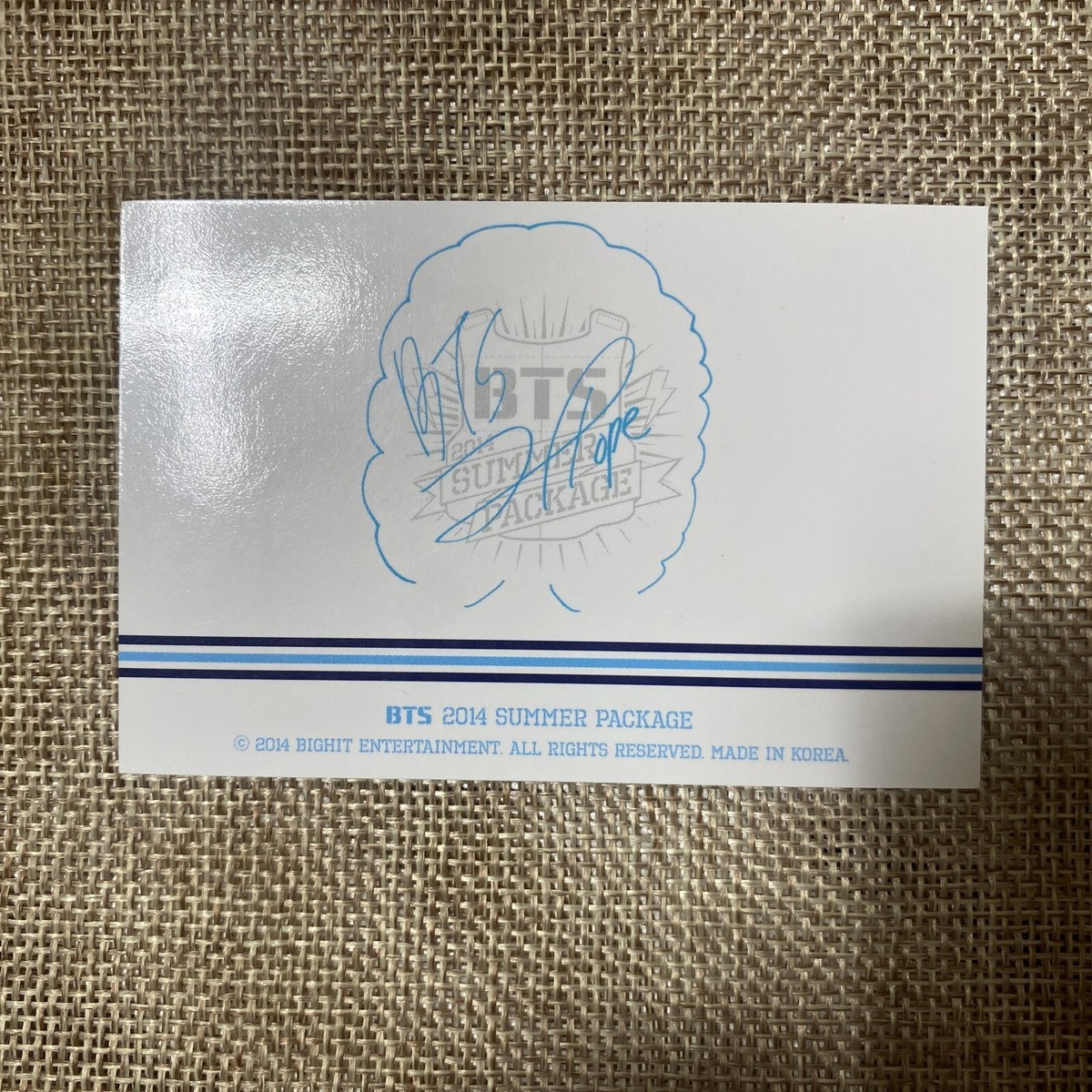 BTS J-HOPE [ Summer Package 2014 ] Official Photocard / New, Ultra