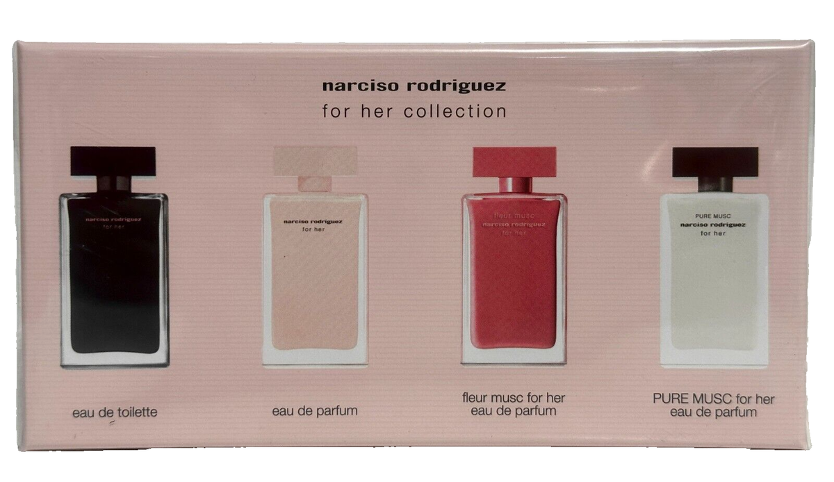 Narciso Rodriguez For HER FLEUR PURE MUSC mini perfume set 4x 7.5