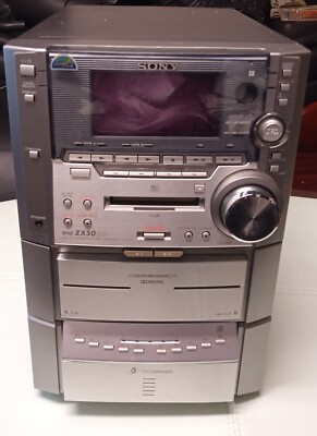 SONY DHC-ZX50MD-MINIDISC, 5 CD CHANGER, DUAL CASSETTE, AM/ FM