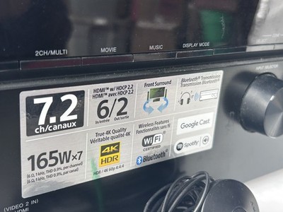 Sony STR-DN1080 7.2 Channel 165W AV Receiver - Black for sale