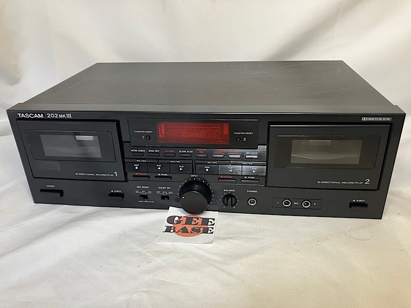Tascam 202 MK III MK3 Dual Analog Cassette Deck Player Recorder