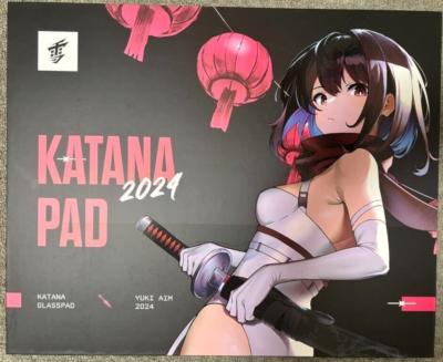 Yuki Aim Katana City2024 Glass Mousepad Limited Large Size 500