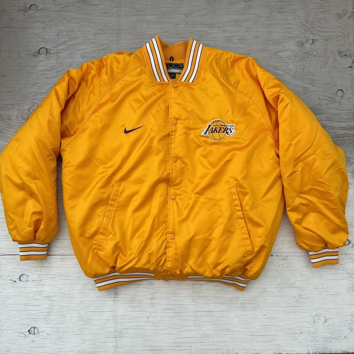 Vintage 90s NBA Nike LA Los Angeles Lakers Satin Basketball Bomber