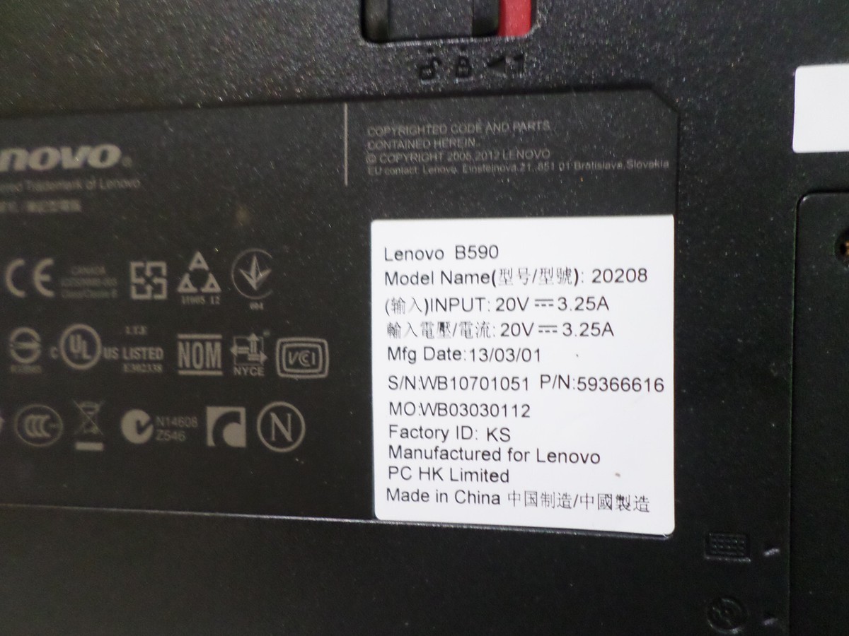 Lenovo B590 Laptop 15.6