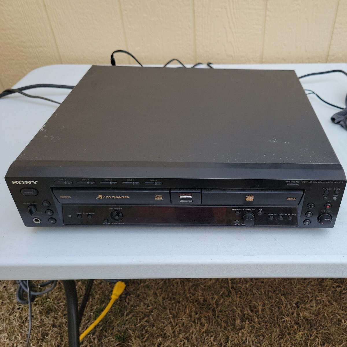 Sony RCD-W500C Compact Disc Recorder 5 CD Player Recorder Burner