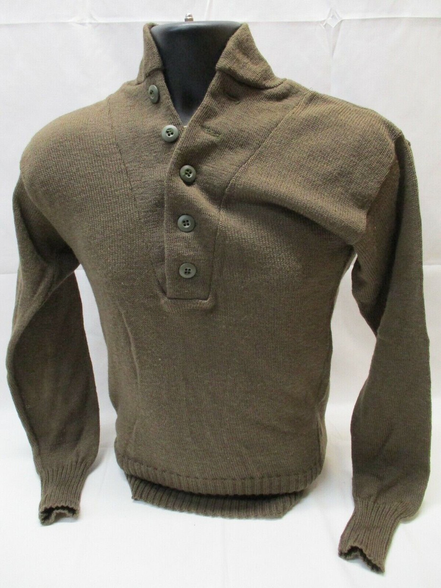 New Genuine USGI Military 100% Wool Army Jeep Sweater OD (Brown) 5