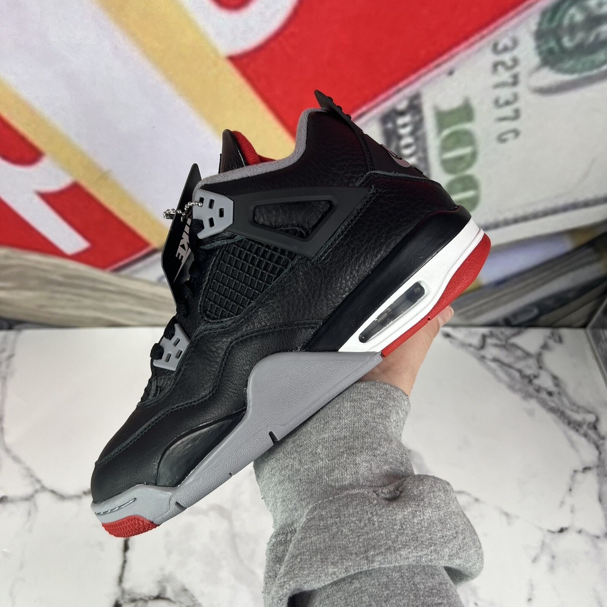 Size 6.5 - Air Jordan 4 Retro Bred Reimagined for sale online | eBay