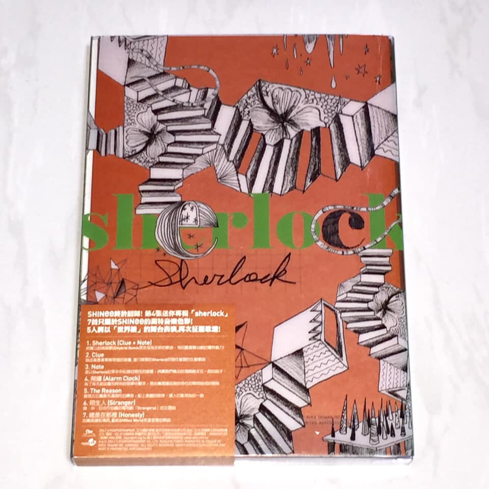 SHINee 2012 Sherlock Taiwan OBI Box CD + 140-P Photobook + DM