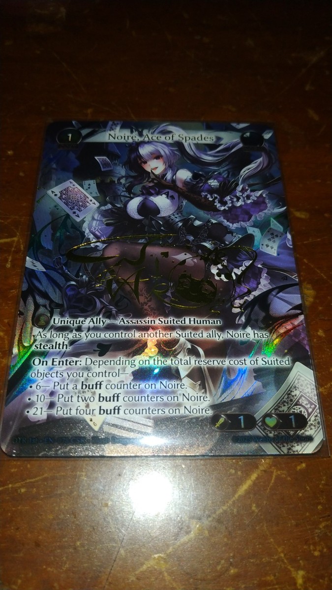 Grand Archive GATCG DTR 1st Noire, Ace Of Spades CSR Unique Norm